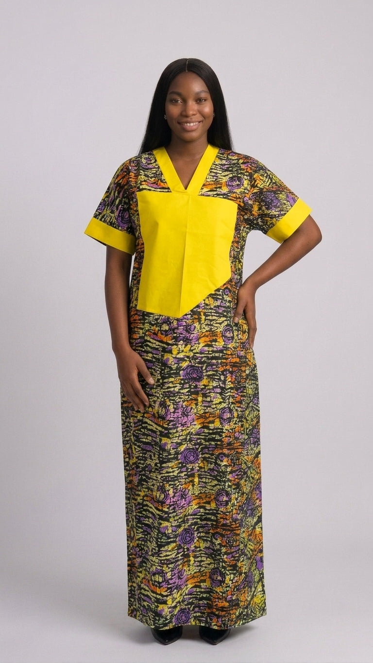 ELEGANT ANKARA BUBU GOWN